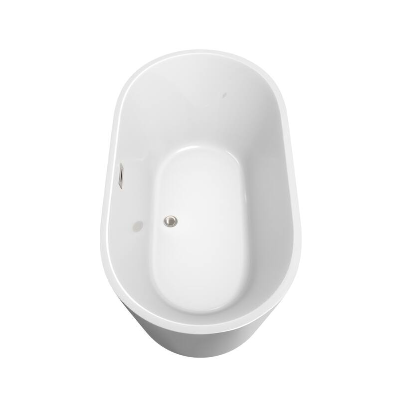 Wyndham Collection Carissa 60" Free Standing Acrylic Soaking Tub with
