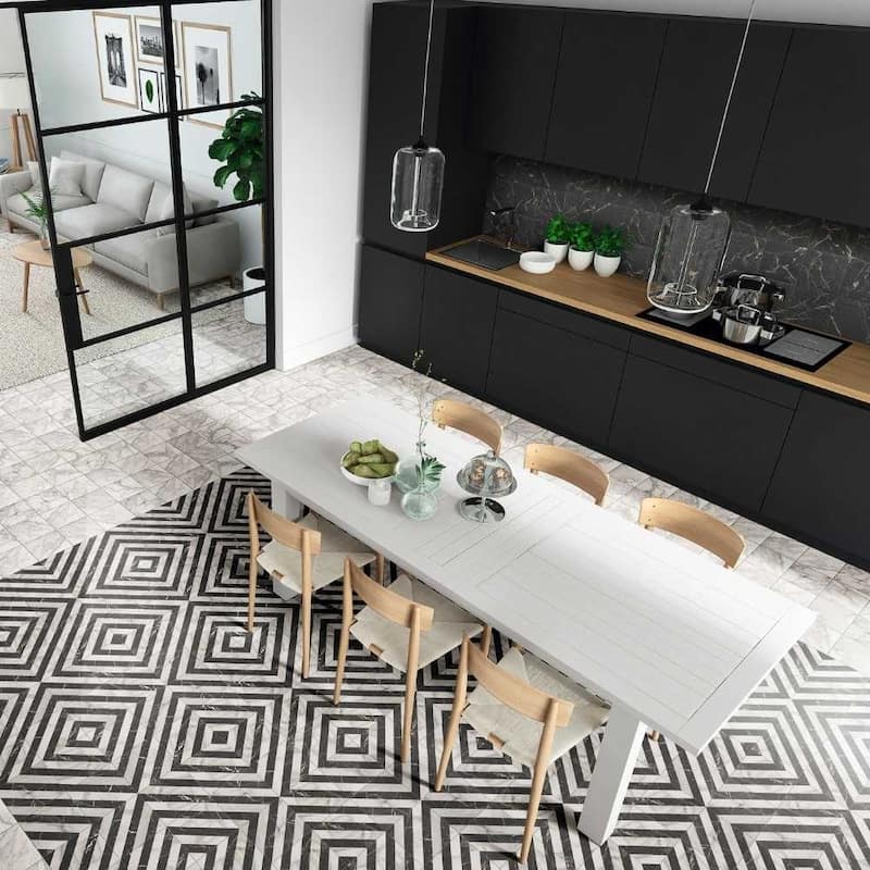 Palace 8x8 Matte Wood Look Porcelain Encaustic Tile - Floor, Wall & Backsplash