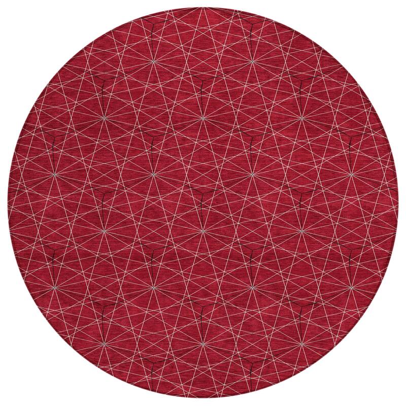 HomeRoots Geometric Transitional Rectangle Outdoor Rug