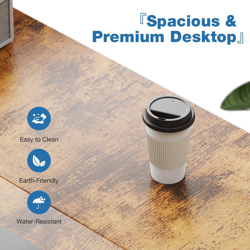 Modern Computer Office Desk with 2 Storage Drawers
