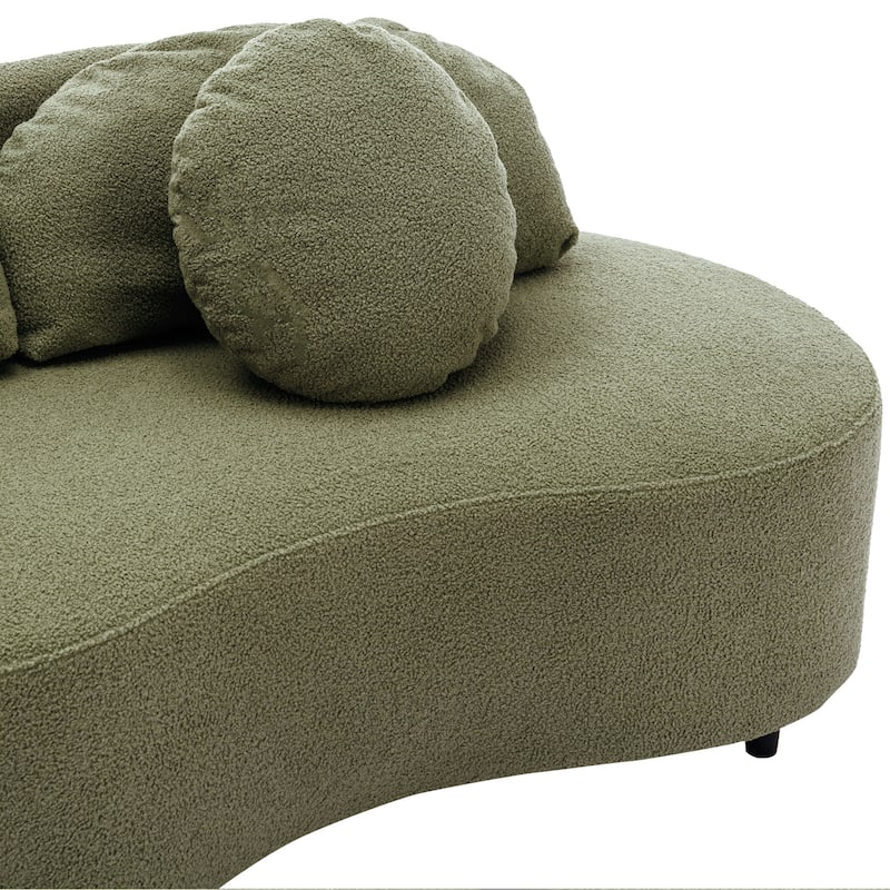 103.5" Foam 3-Seater Sofa with High-Density Foam Cushions, 3 Pillows