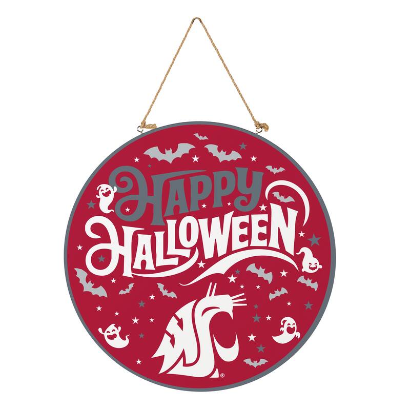 Washington State University 18" x 18" Halloween Door Décor Wall Sign