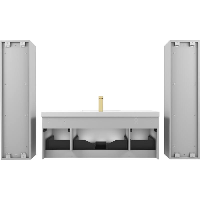 Blossom Positano 48" Floating Vanity with Sink & 2 Side Cabinets