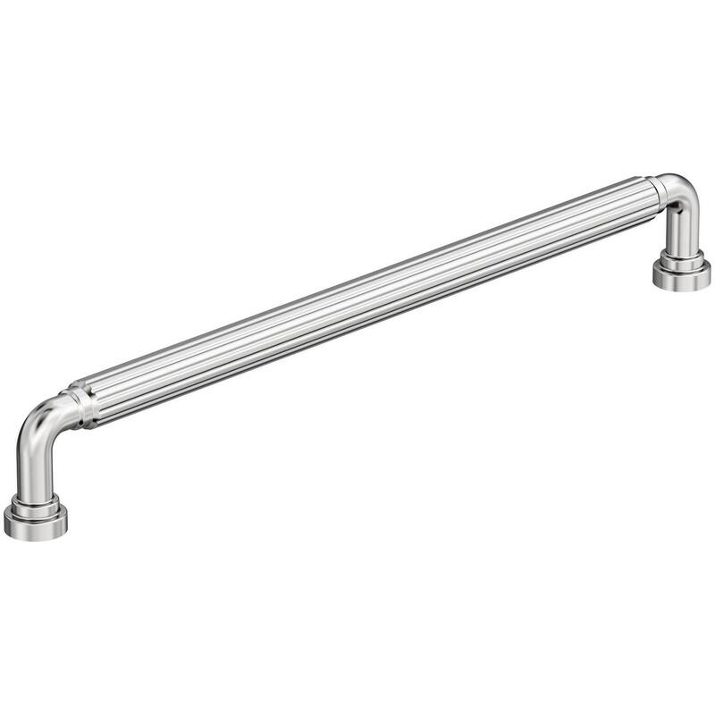 Amerock BP37707 Cowrie 10-1/16" Center to Center Fluted Handle Cabinet - Polished Chrome