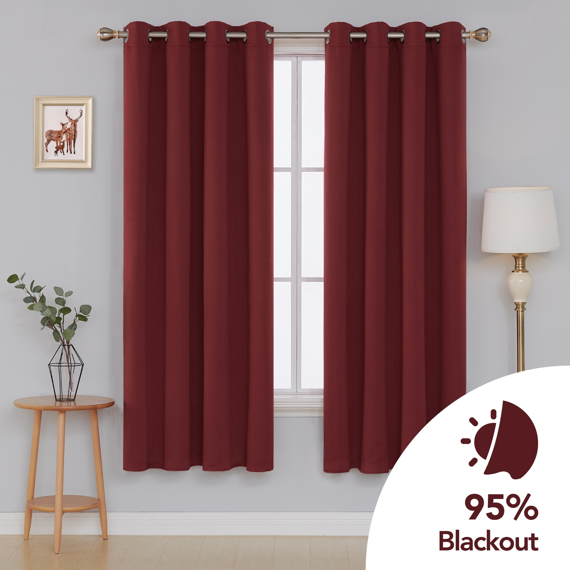 Deconovo Grommet 52 Width Curtains (2 Panel) - On Sale - Bed Bath