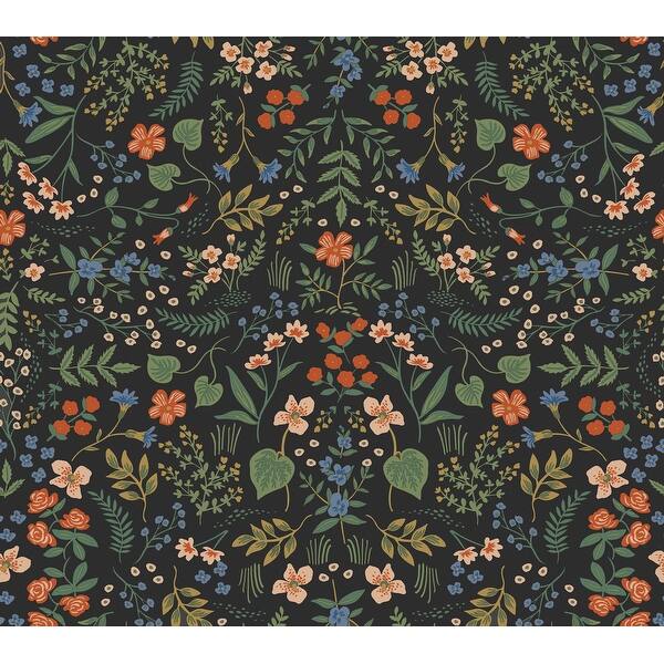 slide 2 of 7, Wildwood Black Peel and Stick Wallpaper
