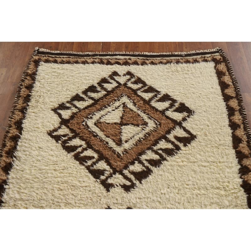 Turkish Anatolian Oriental Runner Rug Hand-knotted Wool Carpet - 3'8"x 11'5"