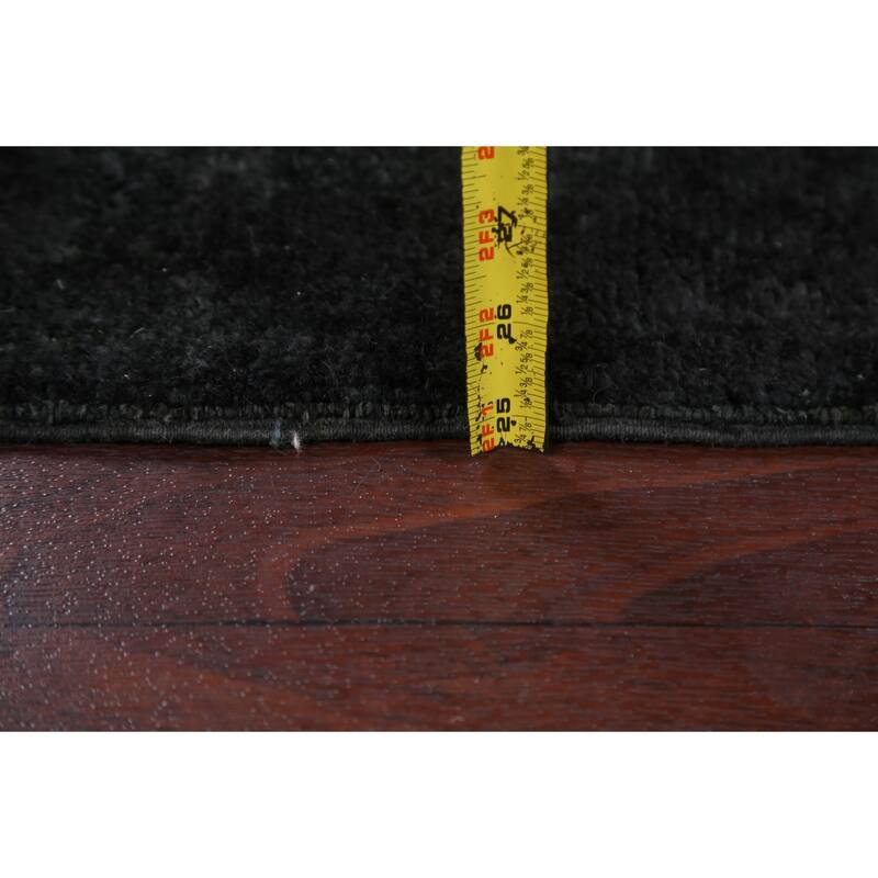 Hand Knotted Oriental 100% Wool Carpet Tribal Contemporary Black Gabbeh (kashkoli) Area Rug - 6' 0'' X 3' 11''