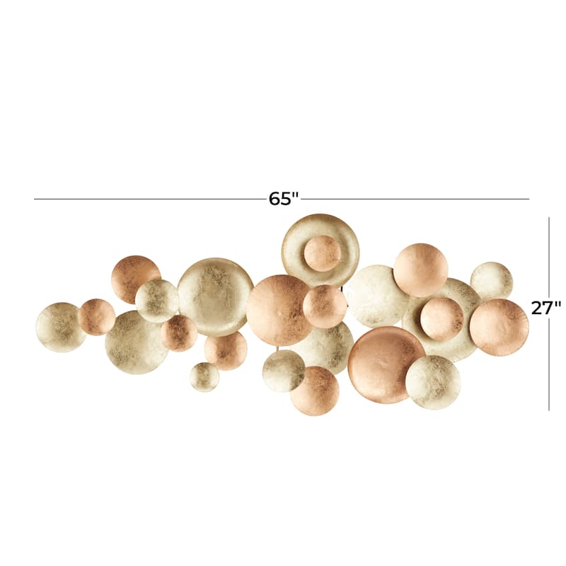 CosmoLiving by Cosmopolitan Bronze Metal Plate Home Wall Decor