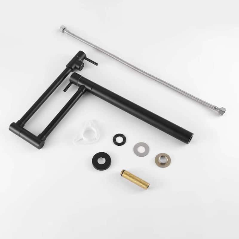 Modern Two Handle Solid Brass Folding Stretchable Pot Filler Faucet