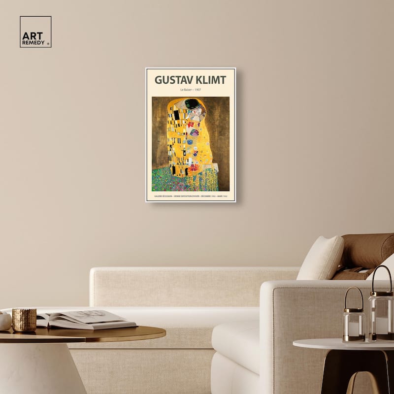 Golden Kiss Canvas by Art Remedy