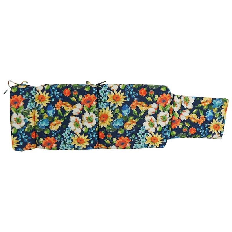 Blazing Needles Steamer Deck Outdoor Lounger Cushion - 72 x 20