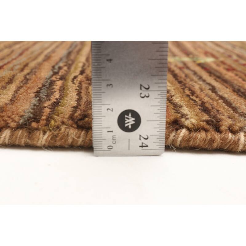 ECARPETGALLERY Hand Loomed Kashkuli Gabbeh Dark Brown Wool Rug - 3'11 x 5'8