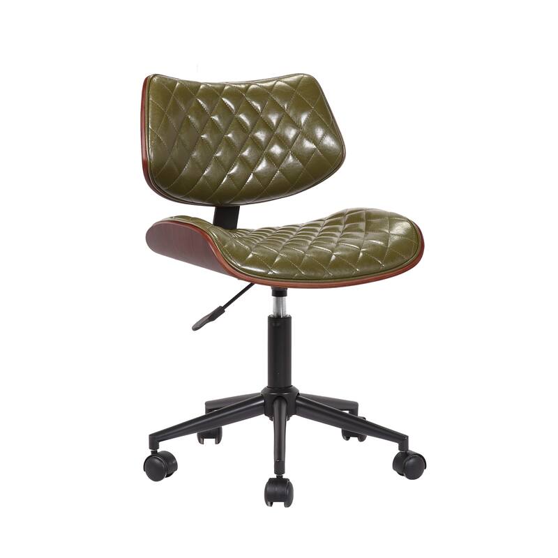 Porthos Home Zara Faux Leather Mid-Century Office Chair
