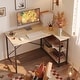 preview thumbnail 7 of 113, Small L Shaped Desk with Storage Shelves Corner Computer Desk