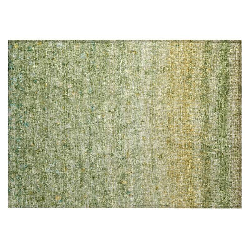 Machine Washable Indoor/ Outdoor Ombre Stripes Chantille Rug
