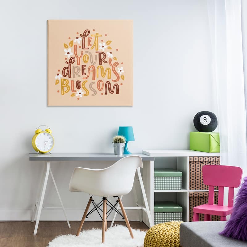 Stupell Earthy Let Your Dreams Blossom Canvas Wall Art Design By Sarah Hickman