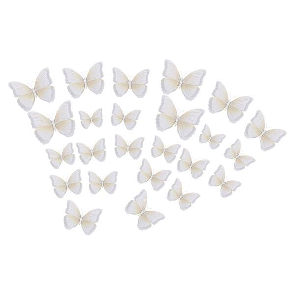 Shop 24pcs 3d Butterfly Wall Stickers Fresco Stickers For Room