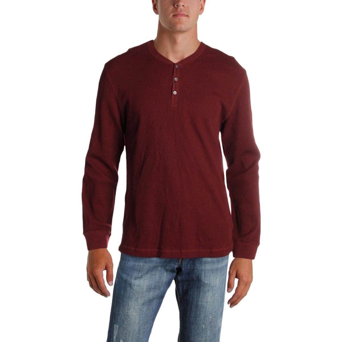 Shop Dawson Brooks Mens Henley Shirt Waffle Textured Free