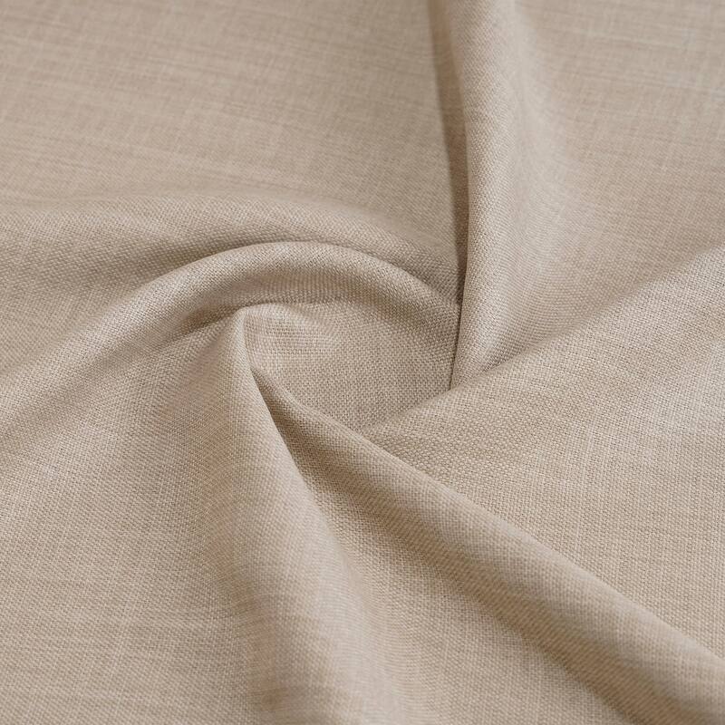 Exclusive Fabrics Faux Textured Faux Linen Room Darkening Curtains for Bedroom & Living Room Curtains (1 Panel)