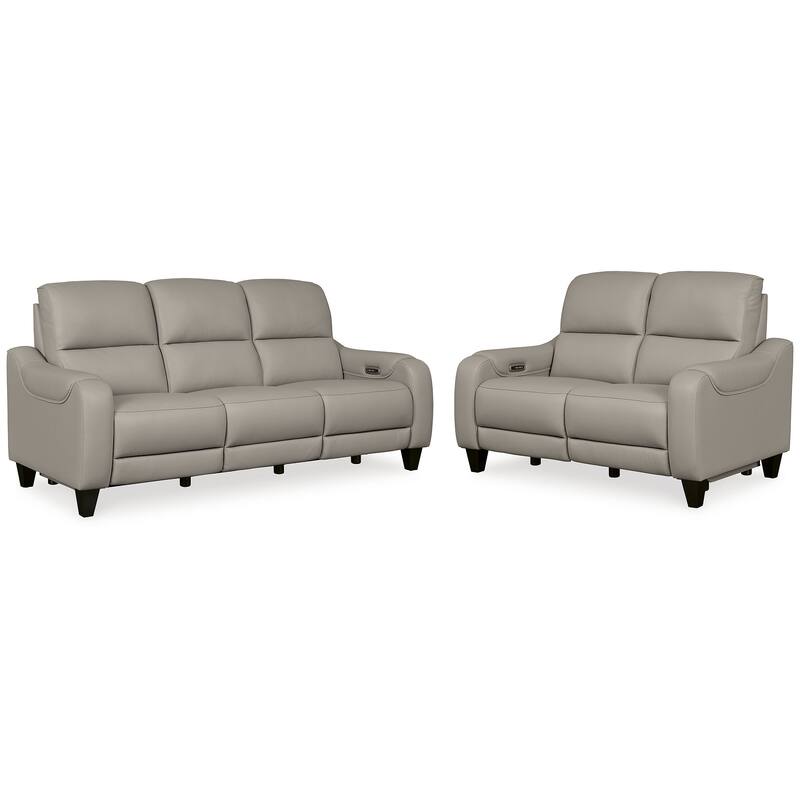 Signature Design by Ashley Mercomatic Light Gray 2-Piece Upholstery Package - 85.25" W x 39.75" D x 42" H