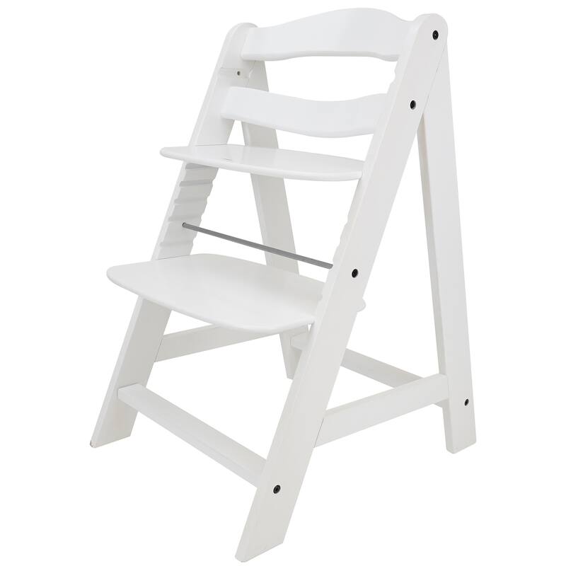509 Sky Wooden Chair- White, German Beechwood, Kids Furniture, Adjustable Seat & Footrest (218 lbs)