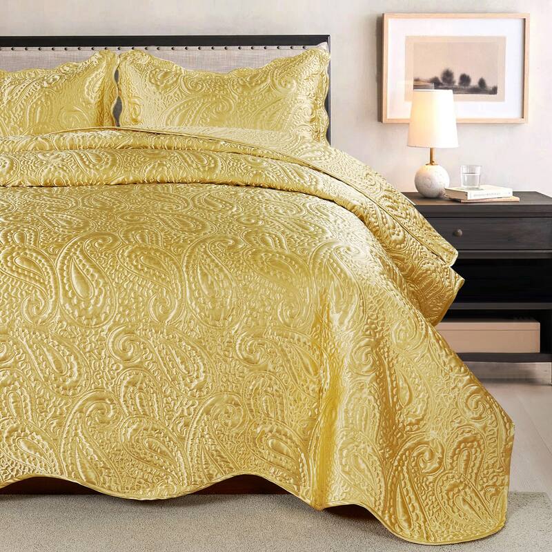 3-Piece Paisley Design Lightweight Bedding Set