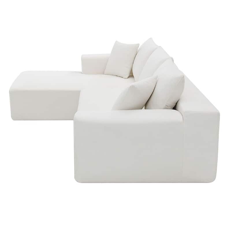 L-shaped Modular Sectional Living Room Sofa Set