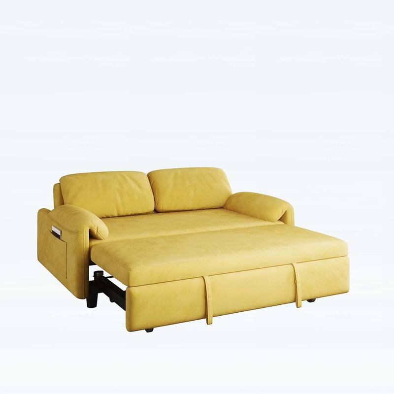Sofa Centric Design: 54-Inch Sofa Bed with Dual Purpose - A Stylish Retractable Bed for Your Living Room