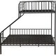 preview thumbnail 4 of 2, Twin XL/Queen Metal Bunk Bed with Sturdy Slat System and Safety Guardrails, Gunmetal Finish