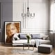 preview thumbnail 3 of 8, Jona French Country Farmhouse 5-Light Black Crystal Chandelier for Dining Room Bedroom