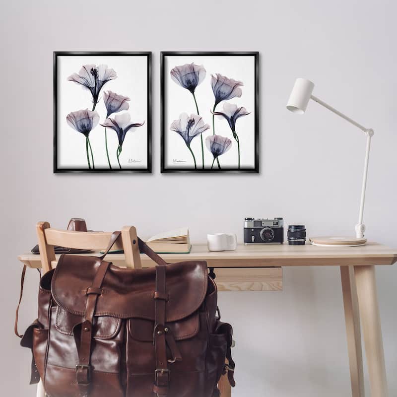 Stupell Bountiful Dusk Lilies Framed Floater Canvas Wall Art Design By Albert Koetsier (Set of 2)