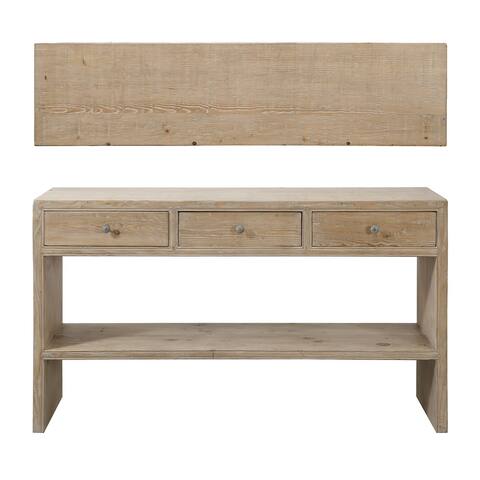 Artissance 59 in. Wide Weathered Natural Wood Amalfi Entry Table with 3 Drawers
