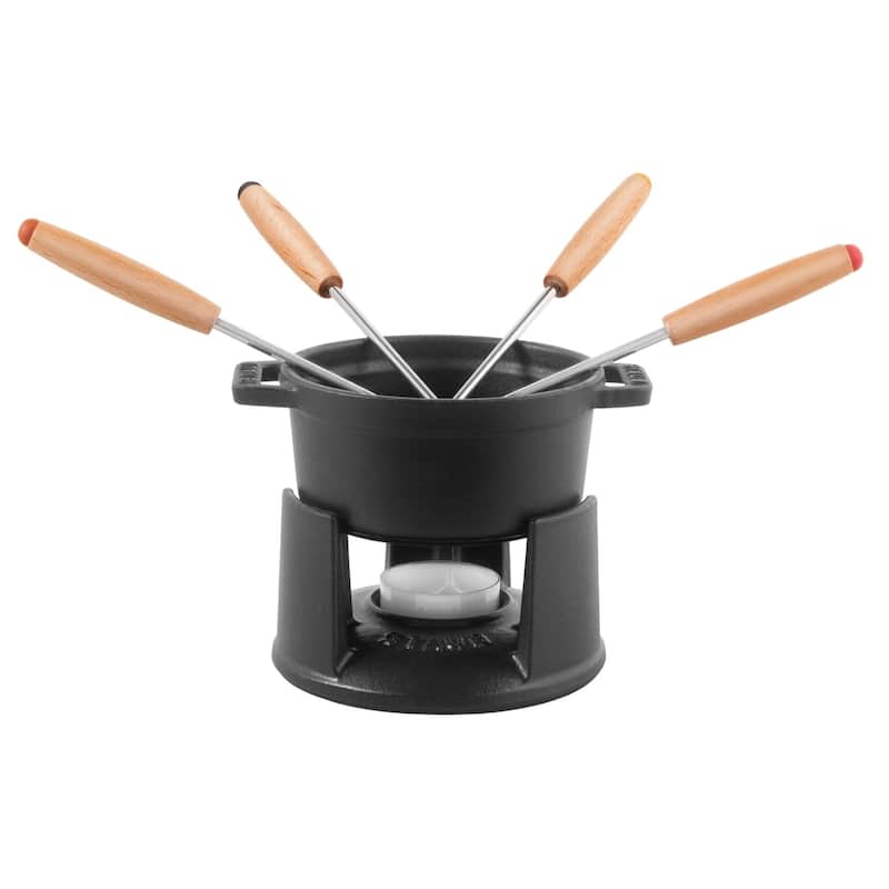 STAUB Cast Iron 0.25-qt Mini Chocolate Fondue Set