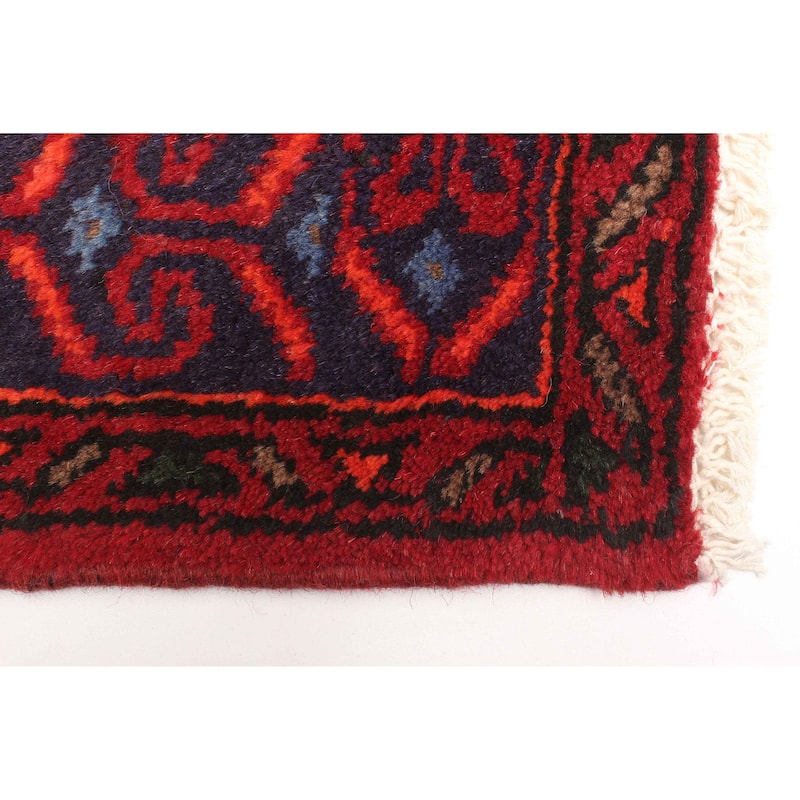 ECARPETGALLERY Hand-knotted Andelz Red Wool Rug - 4'3 x 6'8