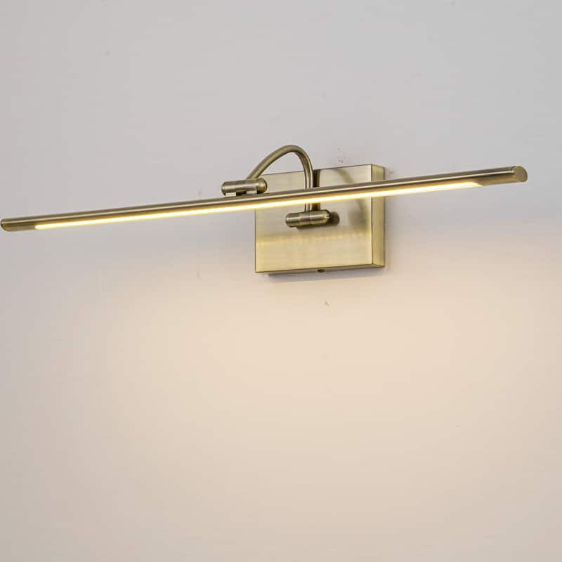 1-Light Linear Brushed Metal Finish Dimmable LED Picture Light with 3000K Warm Light - 23.6 in. W x 3.5 in. D x 4.3 in. H - 23.6 in. W x 3.5 in. D x 4.3 in. H - Gold