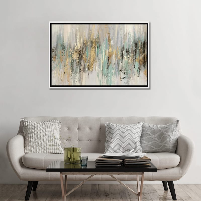 iCanvas "Dripping Gold I" by Tom Reeves Framed Canvas Print