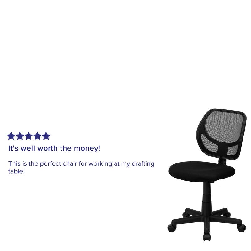 Low Curved Back Mesh Swivel Task Office Chair