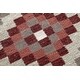 preview thumbnail 12 of 11, NuStory Mosaic Panja Collection Hand-Made Contemporary Area Rug in Red
