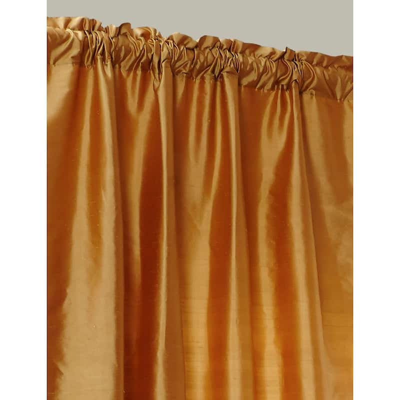Dupioni Silk Rod Pocket 96-inch Curtain Panel - 42 x 96 - Bed Bath ...