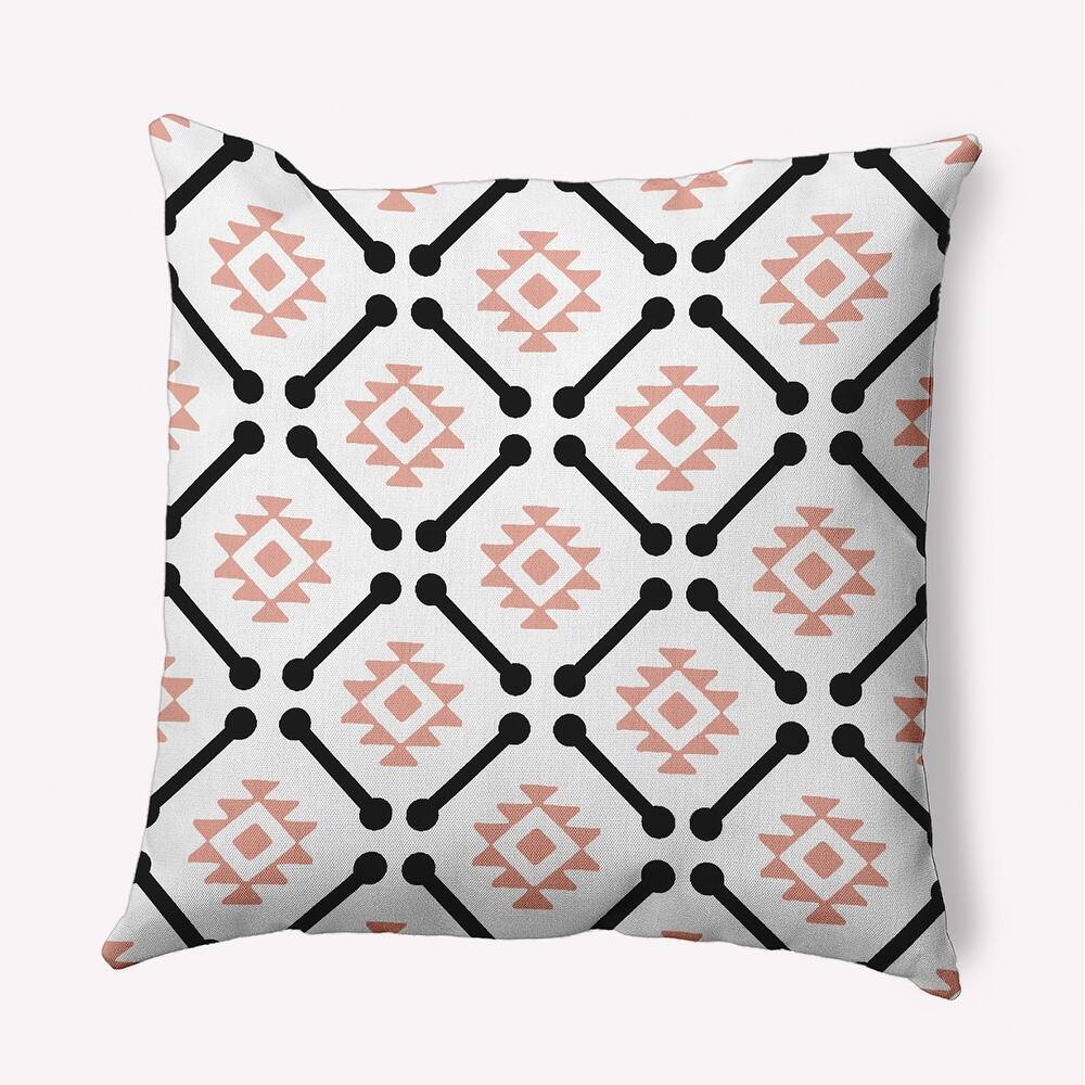 Modern Tribal Pattern Indoor/Outdoor Throw Pillow