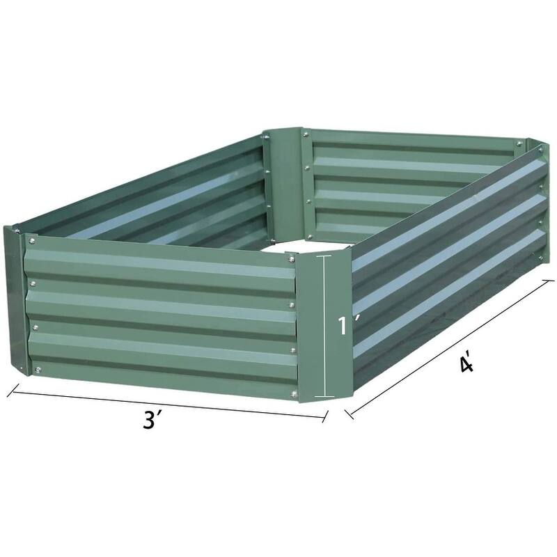 Aoodor Raised Garden Bed 4' x 2' x 1' for Patio Ourdoor Yard