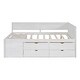 preview thumbnail 6 of 9, White Full Size Daybed with Drawers and Shelves Storage Bed Frame