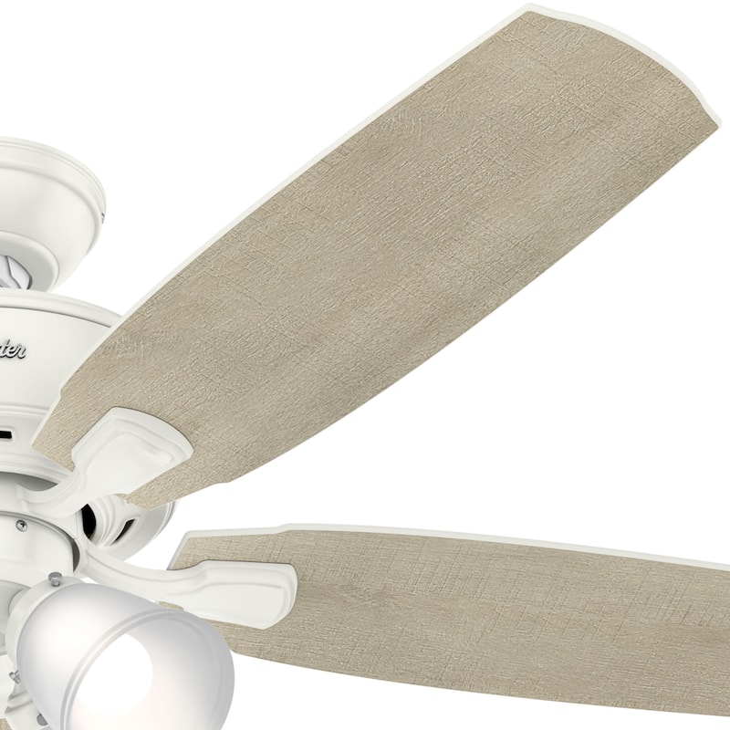 Hunter 52' Amberlin Ceiling Fan with LED Light Kit, Pull Chains - Farmhouse, Transitional, Rustic