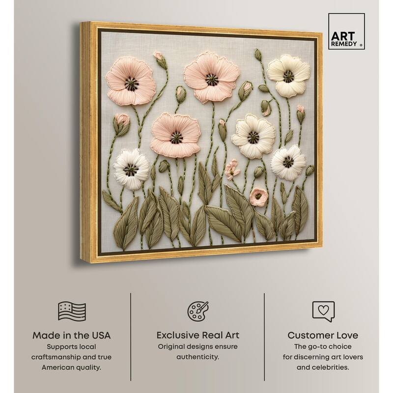 Stitched Serenity I Canvas by Art Remedy