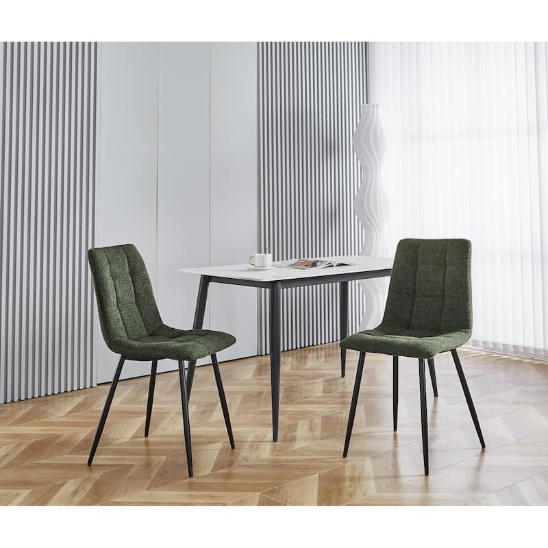 Porthos Home Tomas Fabric Dining Chairs with Steel Legs, Set of 2