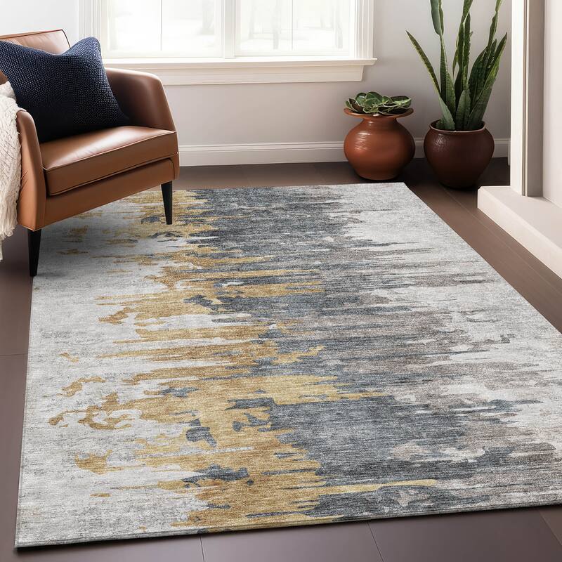 Premium Washable Super Soft Abstract Prints Mayfield Rug