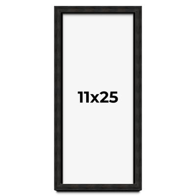 11x25 Shadow Box Black Rustic Barnwood Display Frame | 1.125 Inch