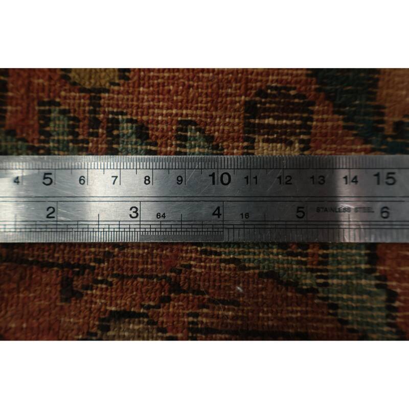 Hand Knotted Oriental 100% Wool Carpet Tribal Oranges & Rust Lilian Area Rug - 3' 0'' X 2' 0''