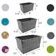 preview thumbnail 2 of 30, Checkered Woven Strap Storage Baskets (Set of 3) - 7.8 L x 5.3 W x 4.2 H